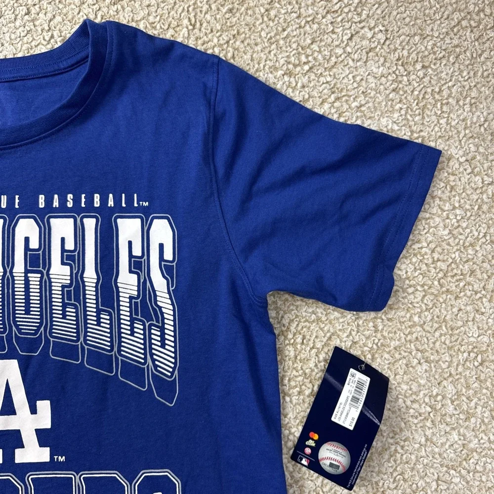 NWT MLB LA Dodgers Short Sleeve T-Shirt Boys XL (16/18) Genuine Merchandise NEW